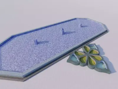 Octagonal Pool-Geometric Pool 3D model