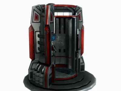 Teleport sci-fi low poly Low-poly 3D model