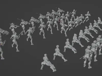 Female Spartans 3D print model