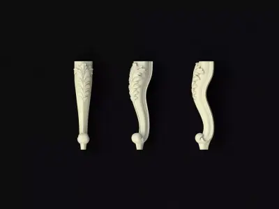 leg High quality 3d models for processing on a cnc machine  3D model 9