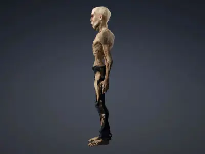 Zombie Mutant Undead -  Rigged and Blendshapes Low-poly 3D model