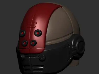 helmet high poly sculpt 3d printable ver 7 3D model 3D model 86