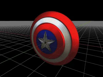 Captain america shield 3D model