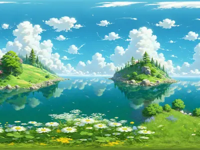 HDRI Cartoon Panoramas Low-poly 3D model