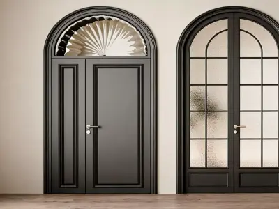 Vintage wooden door 3D model