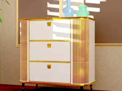 3D model of Architectural scene Minimalistic 3D model