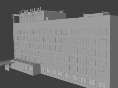 Hotel Polissya Before Pripyat 1986 3D model