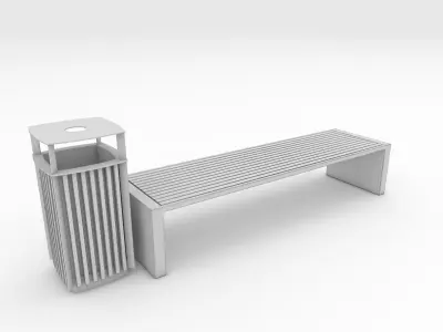 Bench Park 35 3D model