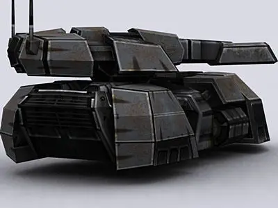 3DRT - Sci-Fi Hovertank8 Low-poly 3D model