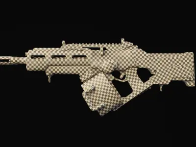 Rifle SciFi Game Ready - Oldrim Low-poly 3D model