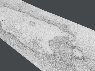 Roadbump03 puddle 3D model