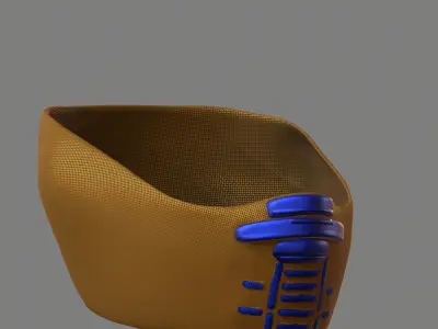 Gas mask helmet 3d model scifi Low-poly  Low-poly 3D model