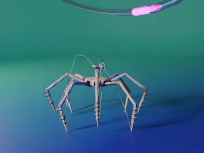 full rigged sci-fi spider 3D model