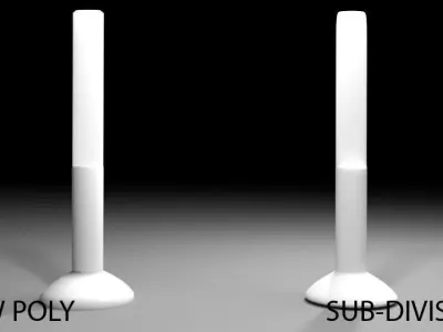 Bollard - Flatten Delineator 3D model