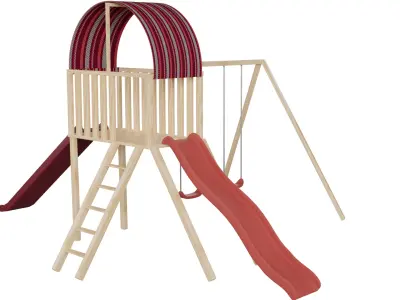 Swing Set Low-poly 3D model purchase