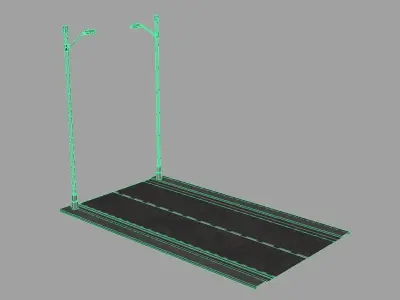 Low poly Road Low-poly 3D model