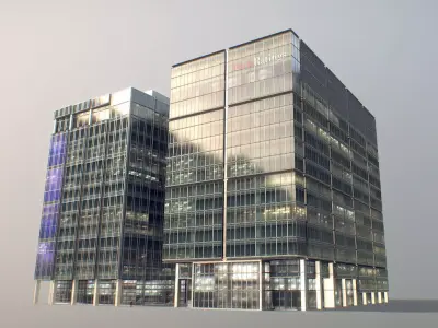  London 15 Canada Square 30 North Colonnade Low-poly 3D model