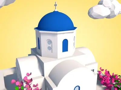 Aegean impression Low-poly 3D model