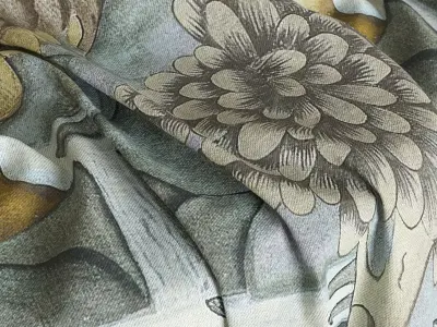 Fabric Zoffany Verdure 4k PBR Texture