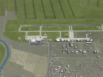 Podgorica - Airport - TGD Low-poly 3D model