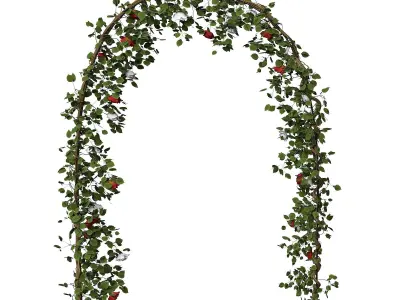 Door Outdoor rose 3D model