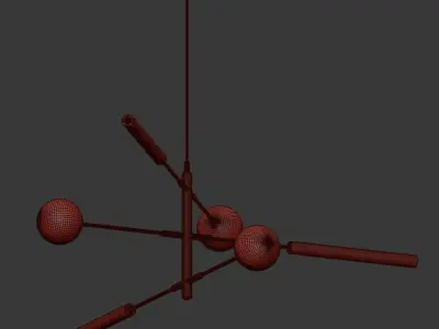 Runna Minimalist Channdelier Lampatron 3D model