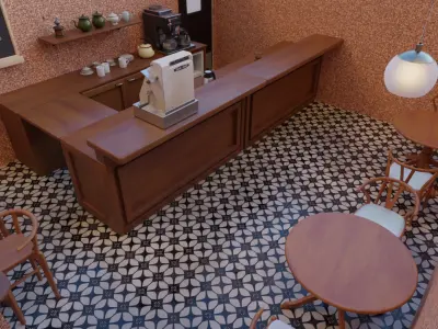 Small cafe  Le Pole 3D model