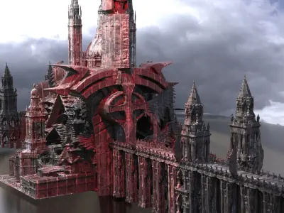 Dracula swords Oath Bridge castle 1   3D model