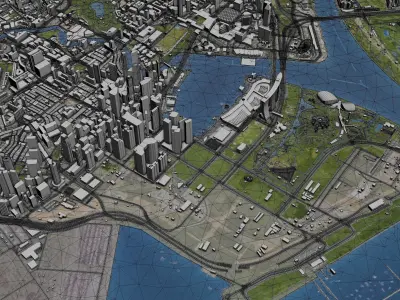 Singapore Low-poly 3D model
