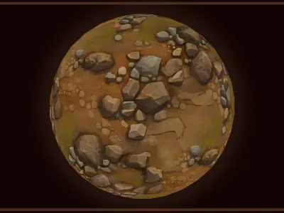 Ground - Earth and Rocks - 20 TEXTURES - Hand-painted -PACK 3--- Texture