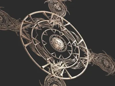 Merlins Dragon Cross pattern 2  3D model