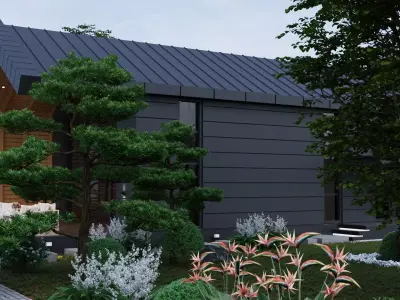 villa 3D model 4