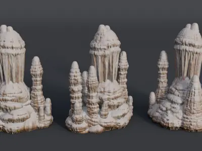 26 Cave Stalactites - 250318 3D model