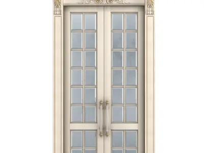 Sliding doors Aged Beveled Accent mirror 3D model