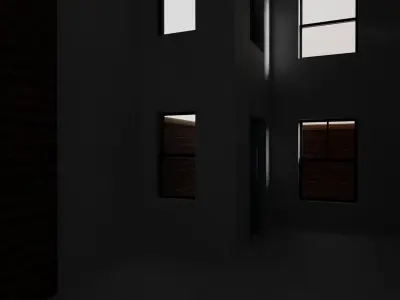 Row of Victorian Houses 3D model