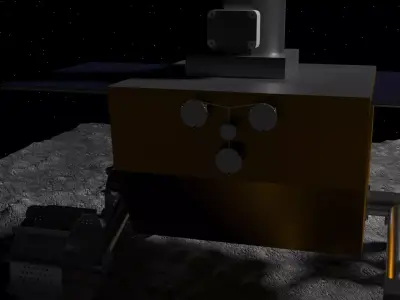 Moon Robot On The Moon 3D model