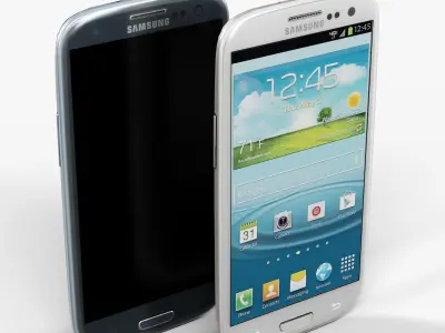 Samsung Galaxy Sprint S III Low-poly 3D model