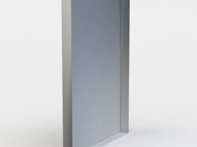 Window glass door with pattern Low-poly 3D model