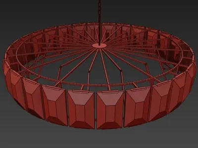 Restoration Hardware  HARLOW CRYSTAL CHANDELIER 60 3D model
