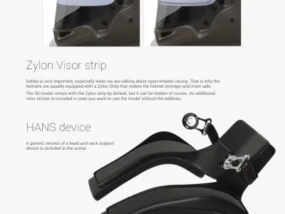  Bell HP7 Style Racing Helmet 