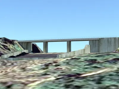 Perserverance Dam Low-poly 3D model