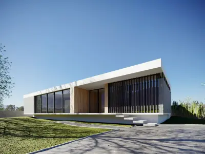 Blue Sky Exterior HDRI  Corona Cinema4D scene 3D model