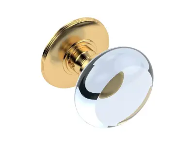 Oval Glass Mortice Door Knob 3D model