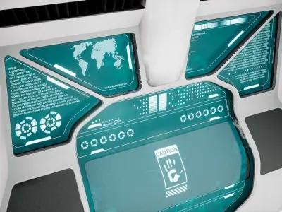 Sci-Fi panels vol 02 PBR Low-poly 3D model