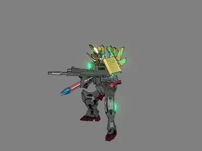 Attacker Gundam 6 A 3D model