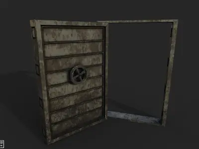 Hermetic Door II Low-poly 3D model
