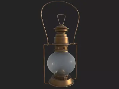 kerosene lamp 2 Free low-poly 3D model