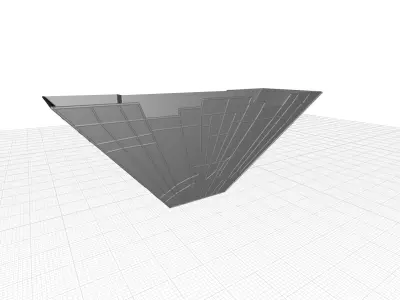 Charles Light Yellow Brown Flush Mounted Sconce 3D model