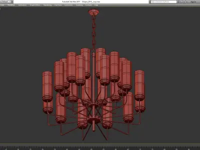 Hudson Valley Wentworth Light Chandelier low poly 3d model Low-poly 3D model