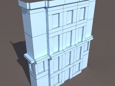 Apartment House 32 Low-poly 3D model